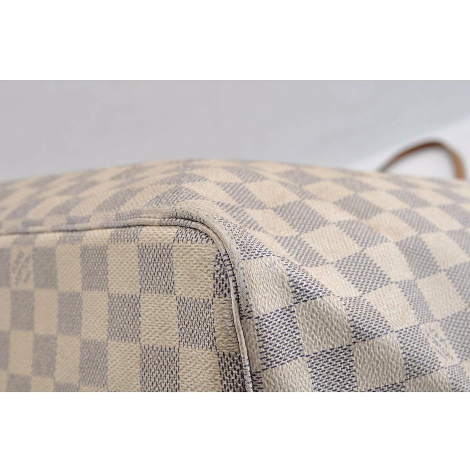 Louis Vuitton Neverfull Bag Gm White Damier Azur Canvas Tote