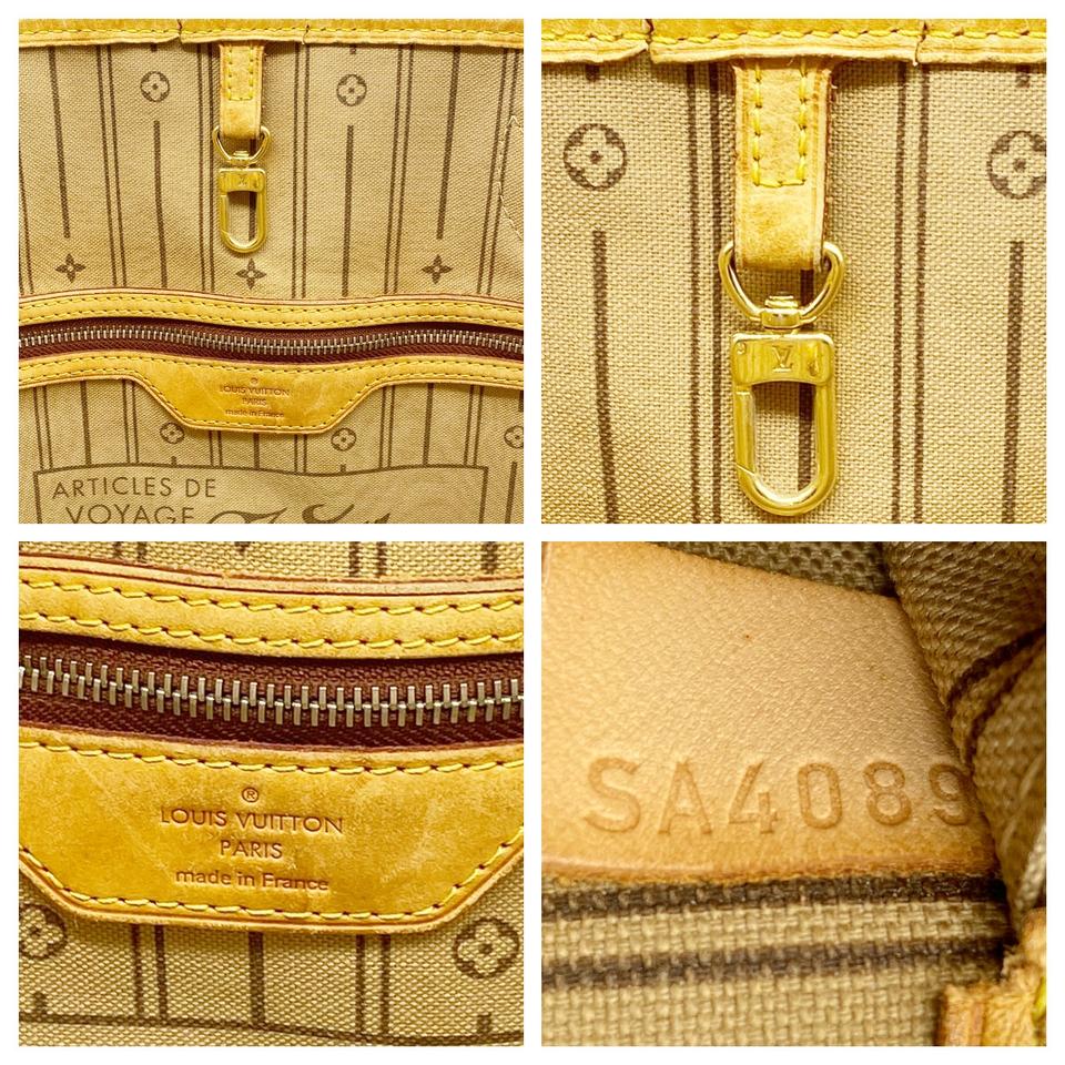 Louis Vuitton Neverfull Bag Mm Brown Monogram Canvas Tote