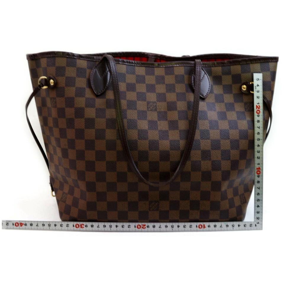 Louis Vuitton Neverfull Bag Mm Damier Ebene Brown Canvas Tote