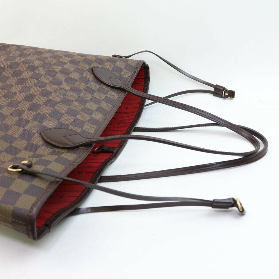 Louis Vuitton Neverfull Bag Mm Damier Ebene Brown Canvas Tote