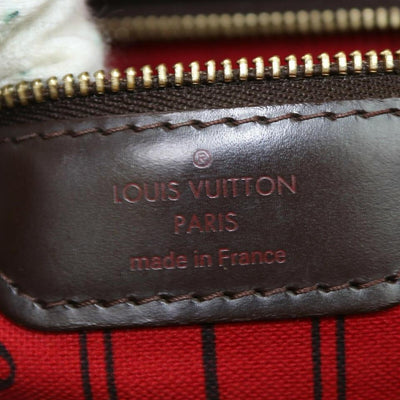Louis Vuitton Neverfull Bag Mm Damier Ebene Brown Canvas Tote