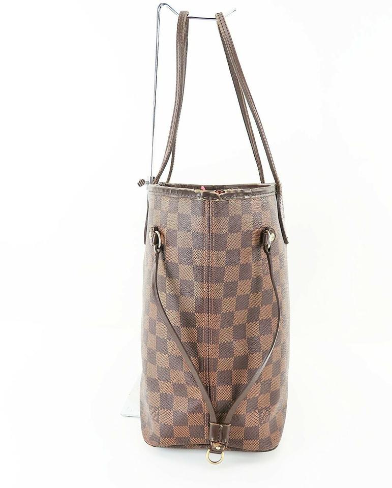 Louis Vuitton Neverfull Bag Mm Damier Ebene Brown Canvas Tote