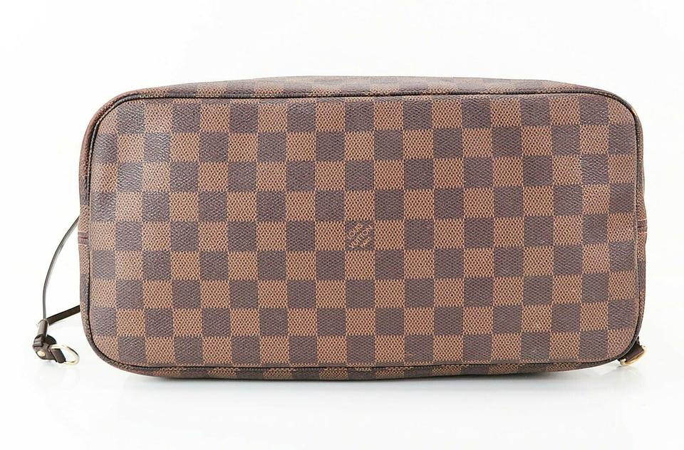 Louis Vuitton Neverfull Bag Mm Damier Ebene Brown Canvas Tote