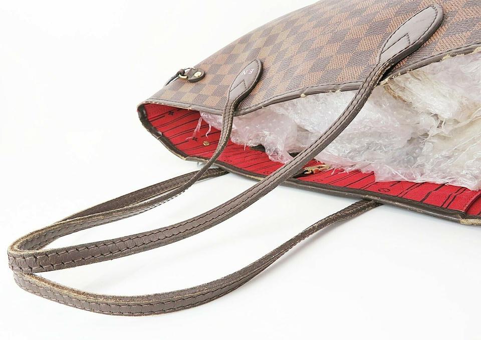 Louis Vuitton Neverfull Bag Mm Damier Ebene Brown Canvas Tote