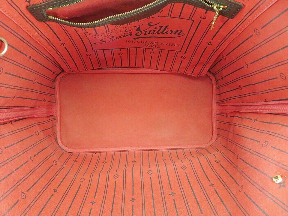 Louis Vuitton Neverfull Bag Mm Damier Ebene Brown Canvas Tote