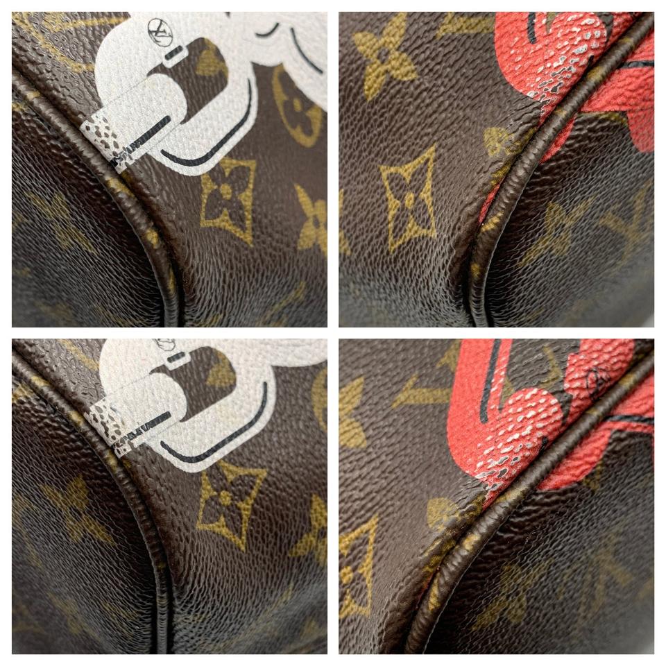 Louis Vuitton Neverfull Bay Mm Rose Ballerine Poppy Brown Monogram Canvas Tote