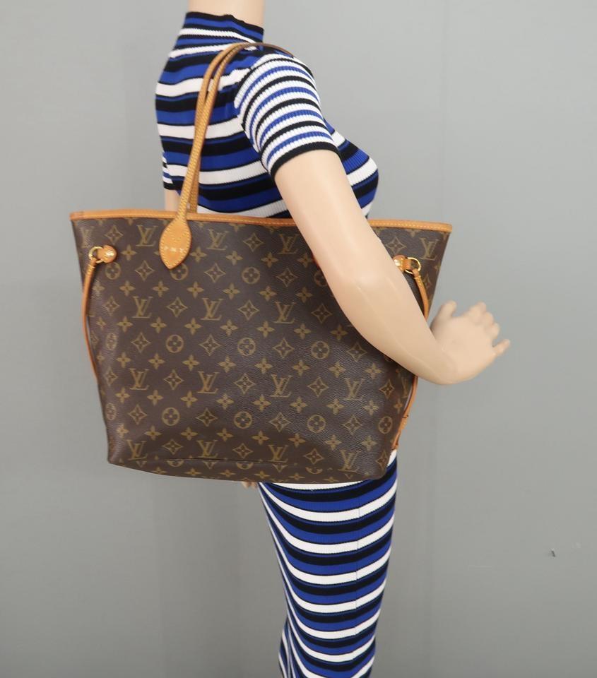Louis Vuitton Neverfull Brown Monogram Canvas Tote