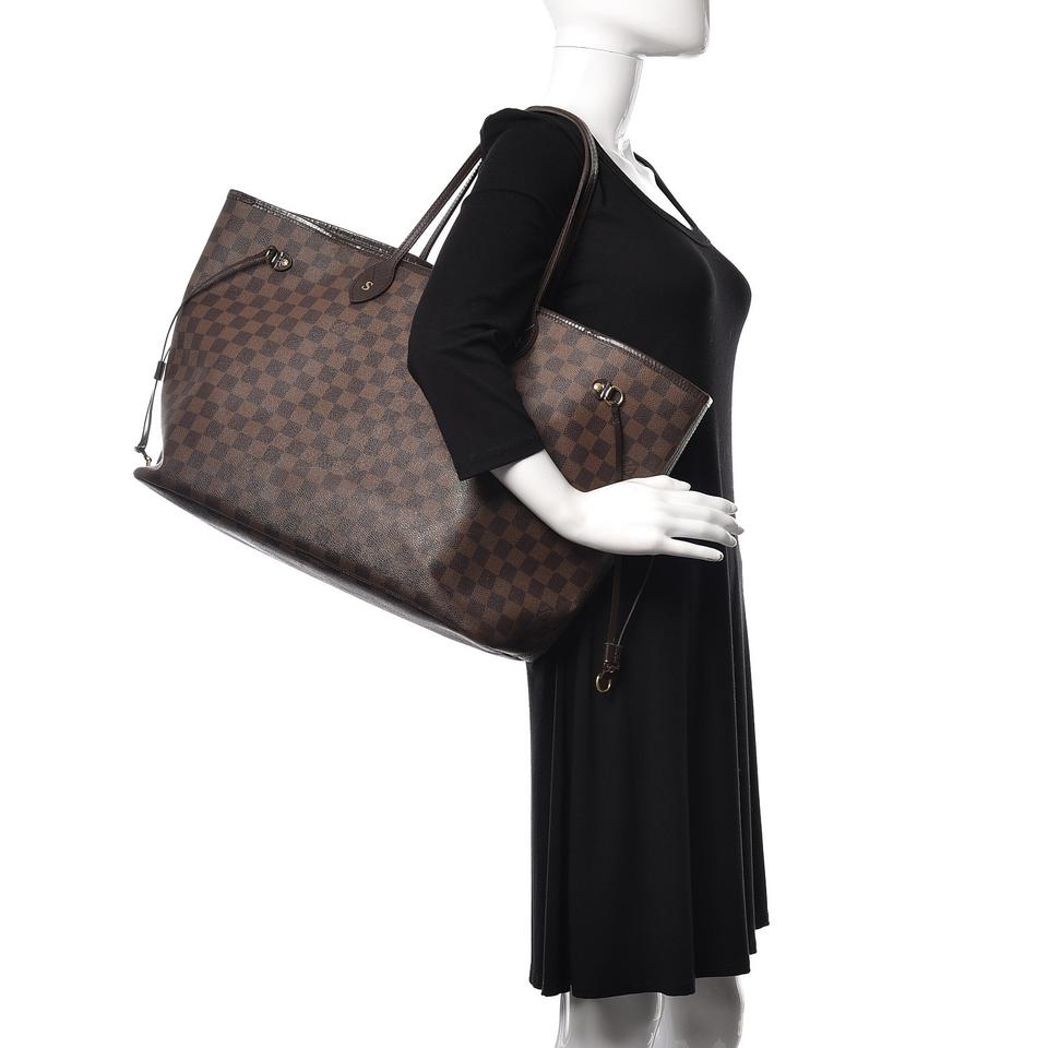 Louis Vuitton Neverfull Damier Ebene Gm Brown Canvas Tote