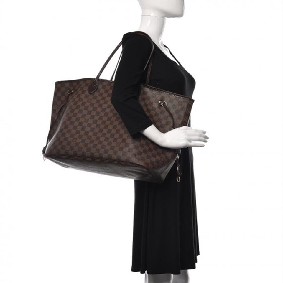 Louis Vuitton Neverfull Damier Ebene Gm Brown Canvas Tote