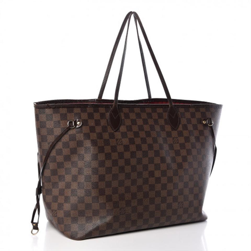 Louis Vuitton Neverfull Damier Ebene Gm Brown Canvas Tote