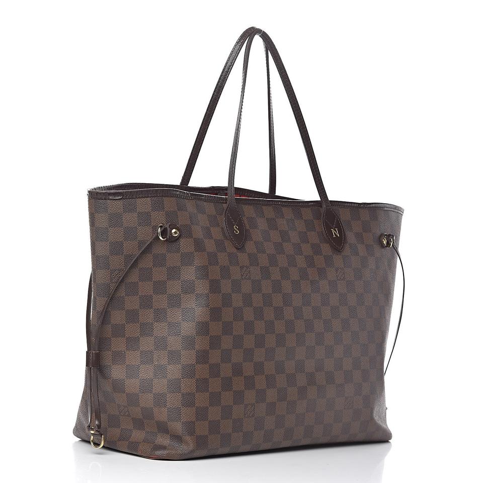 Louis Vuitton Neverfull Damier Ebene Gm Brown Canvas Tote