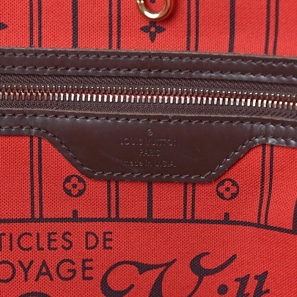Louis Vuitton Neverfull Damier Ebene Gm Brown Canvas Tote