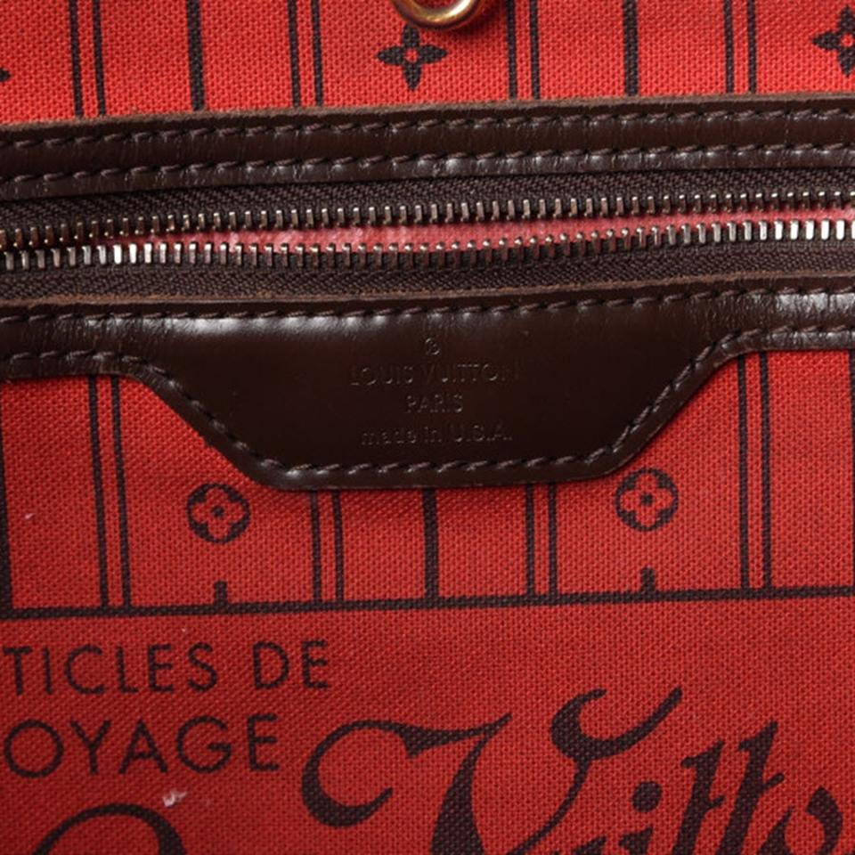 Louis Vuitton Neverfull Damier Ebene Gm Brown Canvas Tote