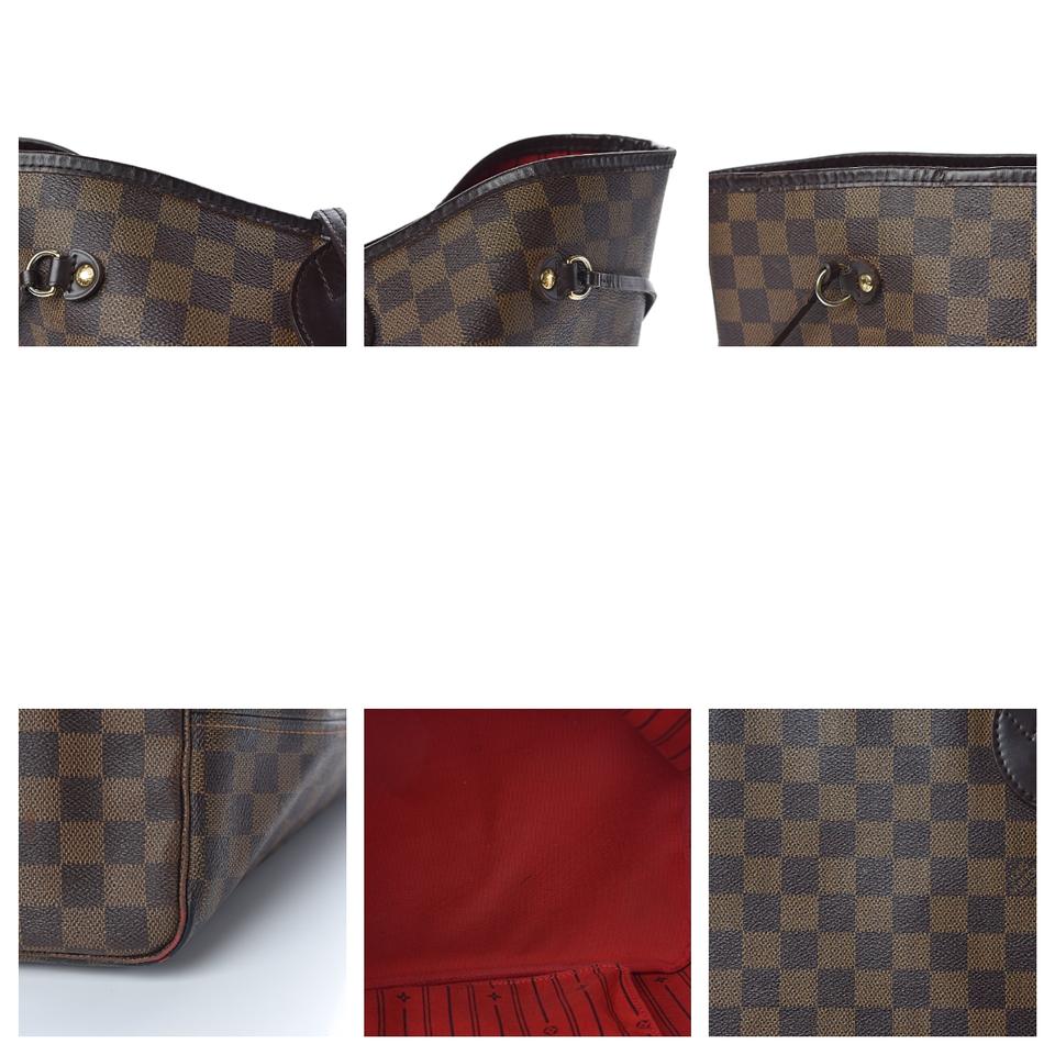 Louis Vuitton Bag Neverfull Mm Damier Ebene Canvas Tote Added