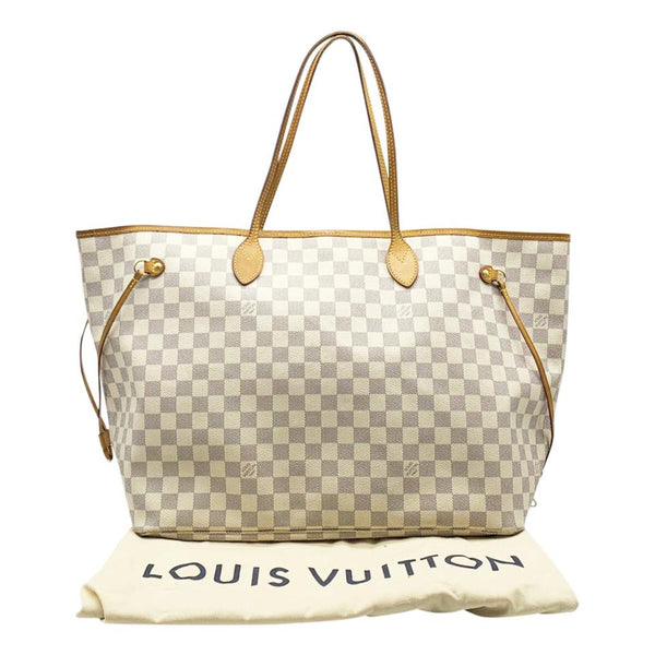 Louis Vuitton Damier Azur Neverfull GM, Beige, One Size