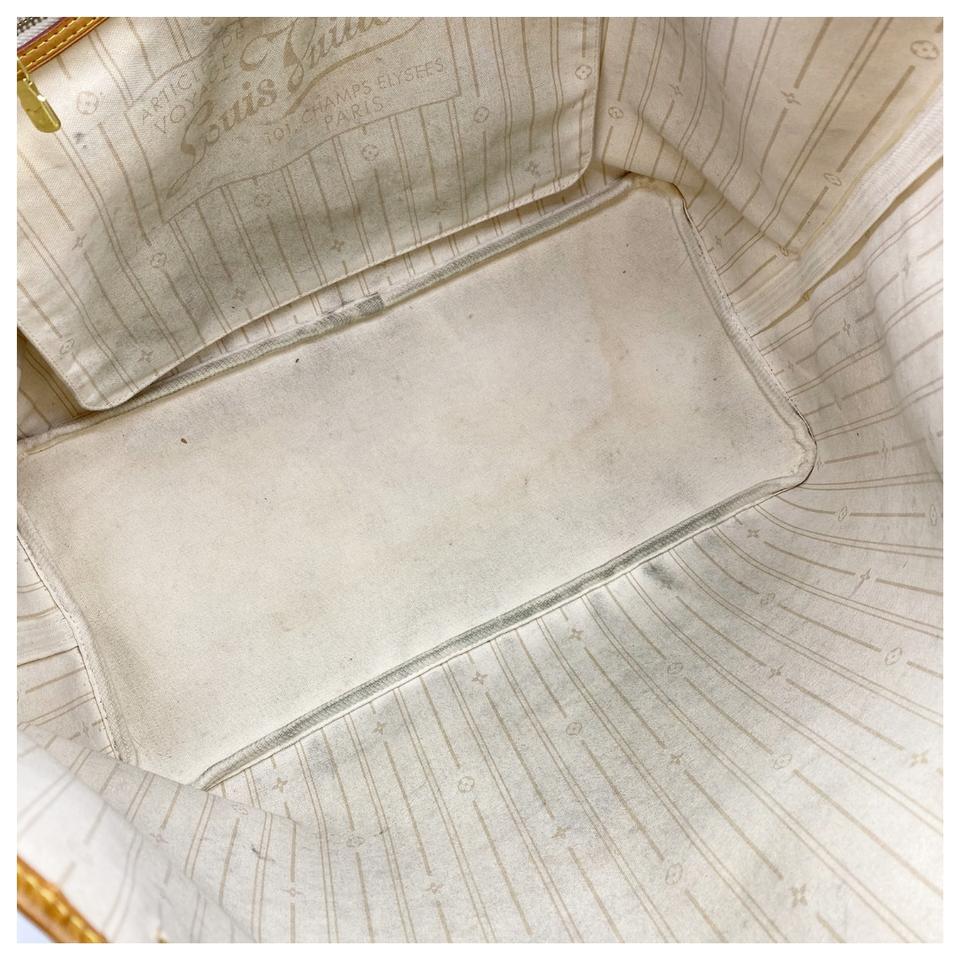 Louis Vuitton Neverfull Gm White Damier Azur Canvas Tote