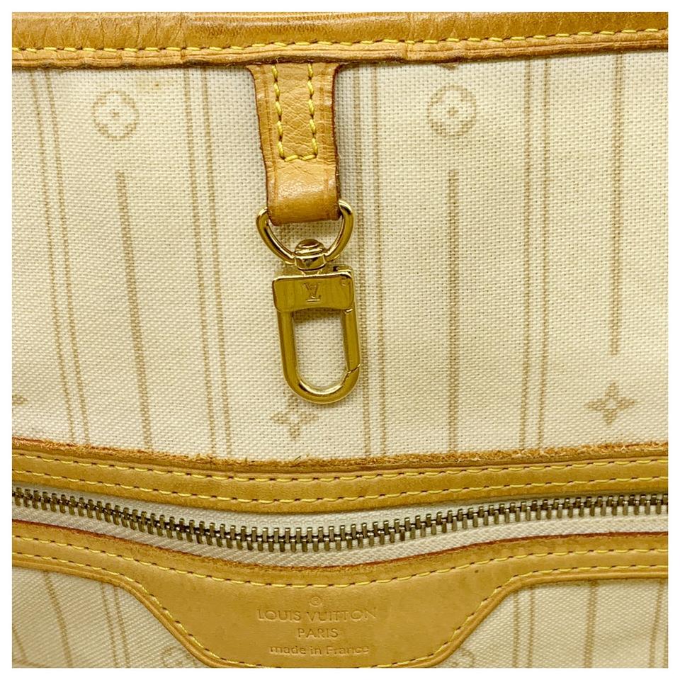 Louis Vuitton Neverfull Gm White Damier Azur Canvas Tote