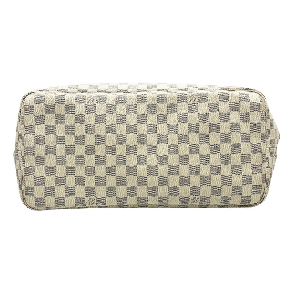 Louis Vuitton Neverfull Gm White Damier Azur Canvas Tote
