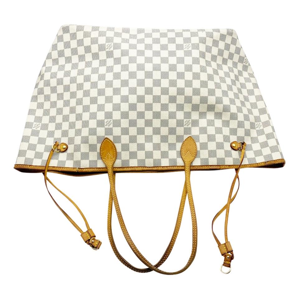 Louis Vuitton Neverfull Gm White Damier Azur Canvas Tote