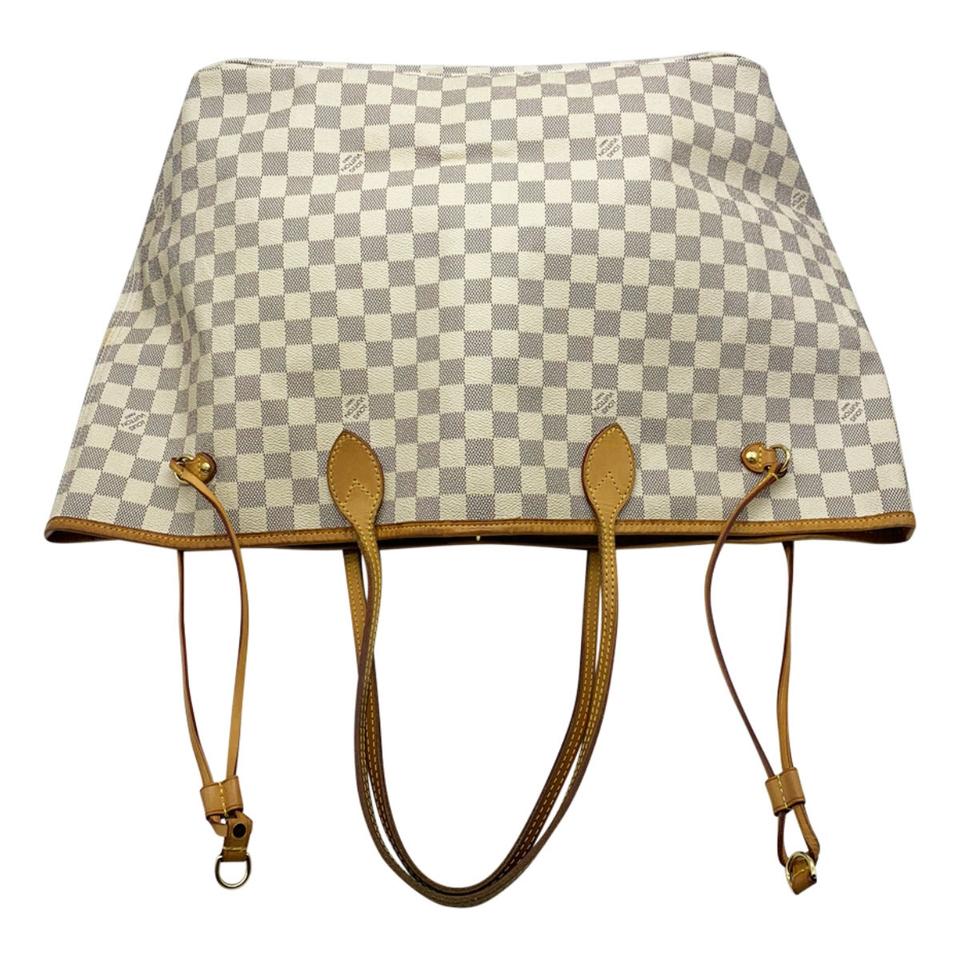 Louis Vuitton Neverfull Gm White Damier Azur Canvas Tote