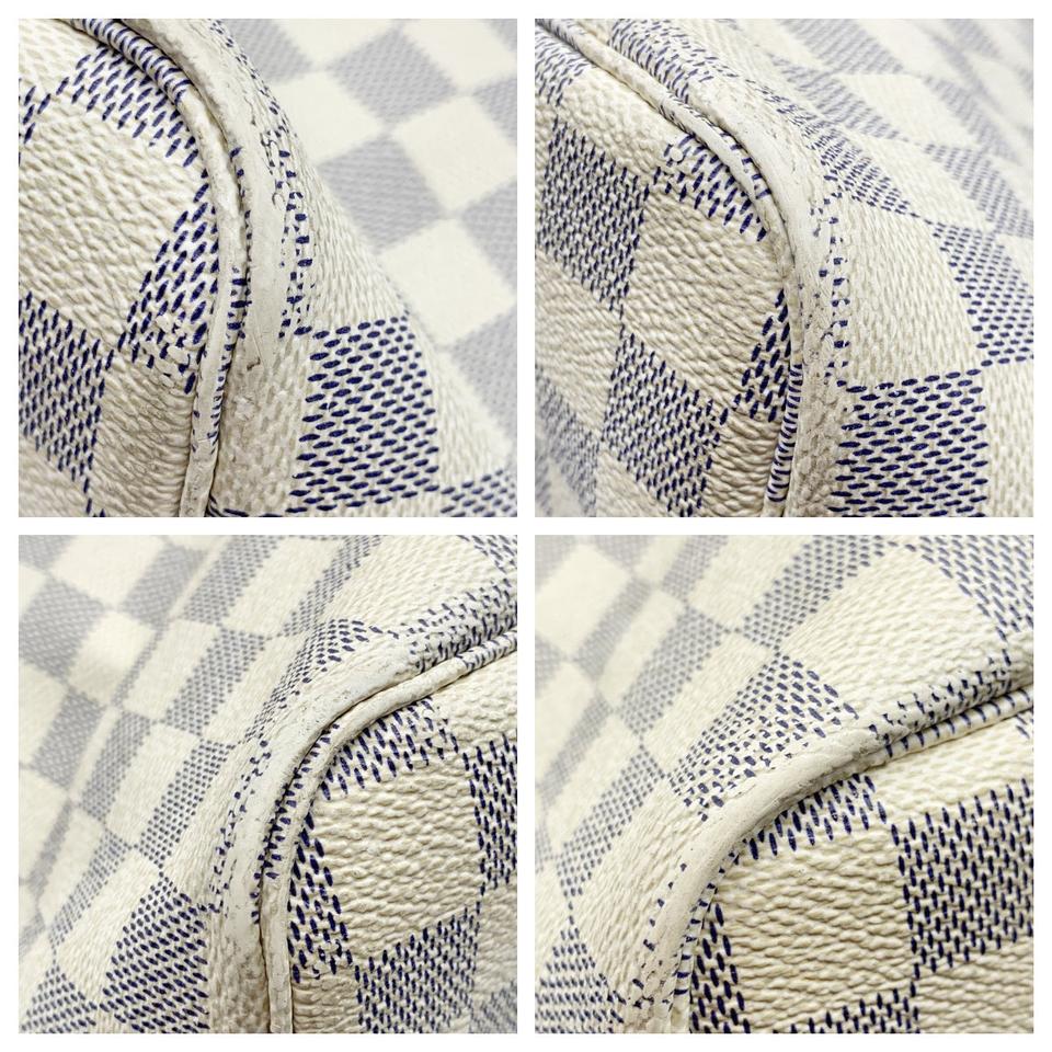 Louis Vuitton Neverfull Gm White Damier Azur Canvas Tote