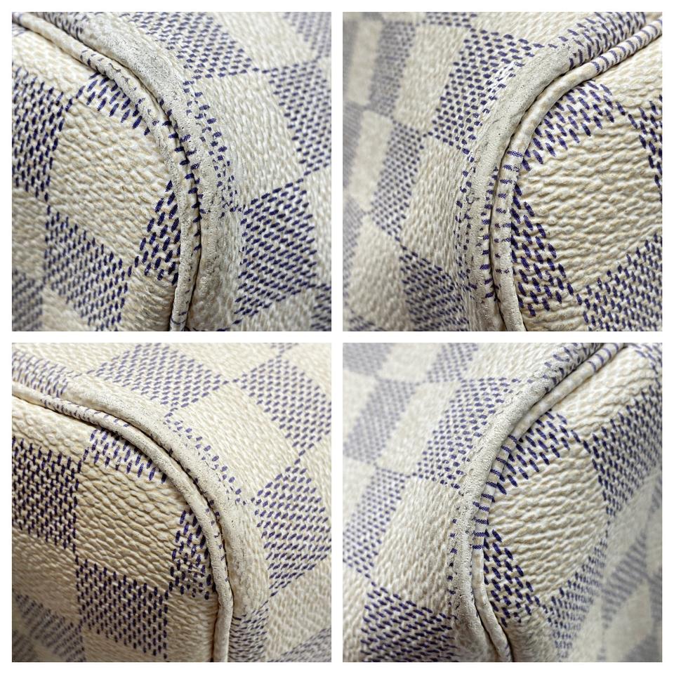 Louis Vuitton Neverfull Gm White Damier Azur Canvas Tote