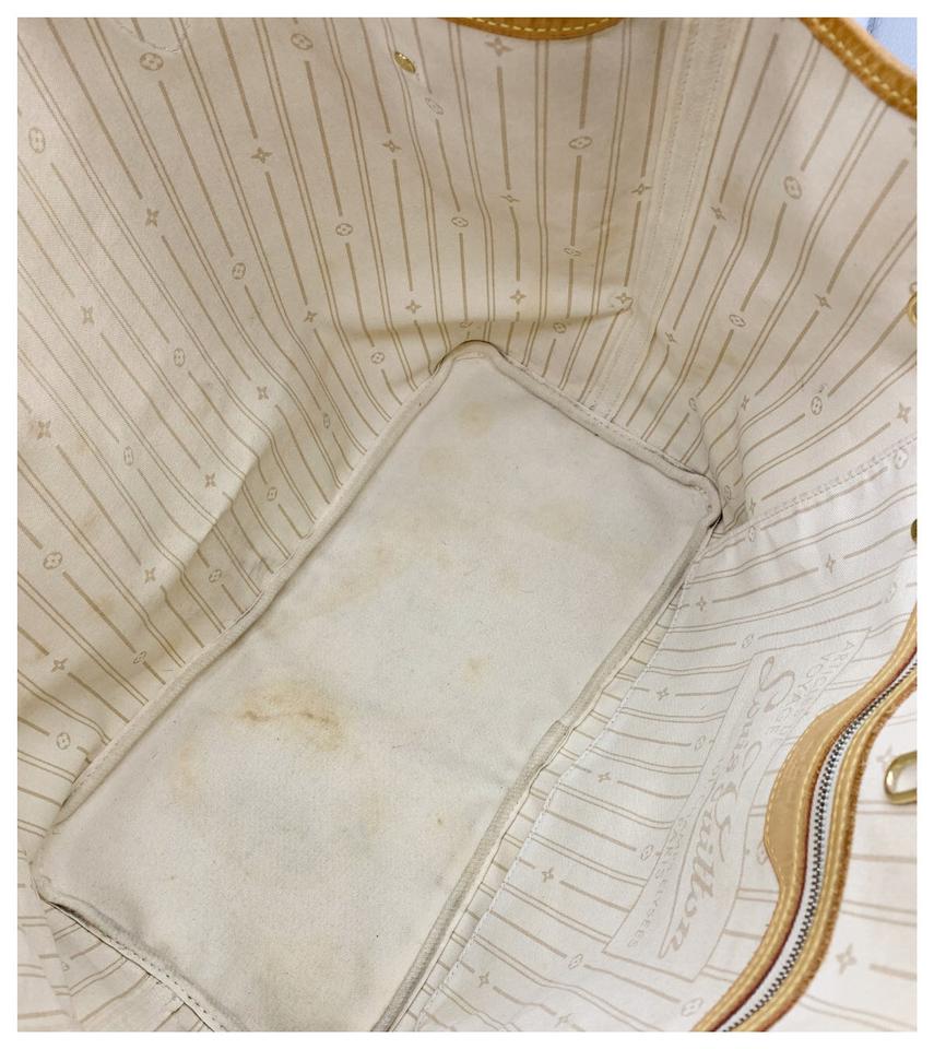 Louis Vuitton Neverfull Gm White Damier Azur Canvas Tote