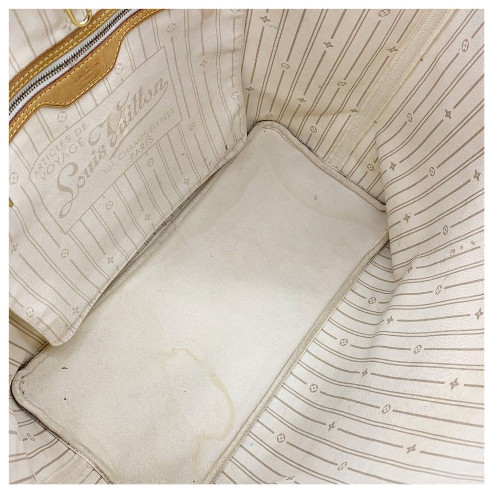 Louis Vuitton Neverfull Gm White Damier Azur Canvas Tote