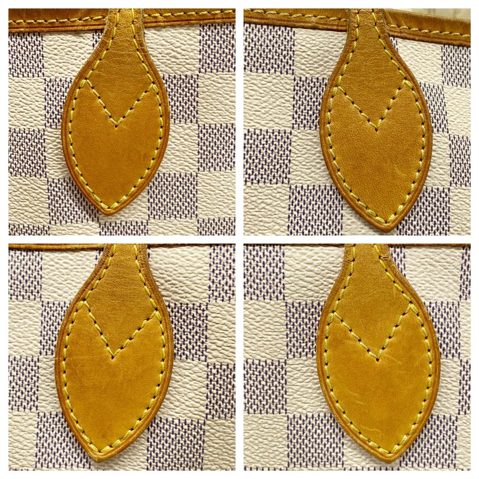 Louis Vuitton Neverfull Gm White Damier Azur Canvas Tote