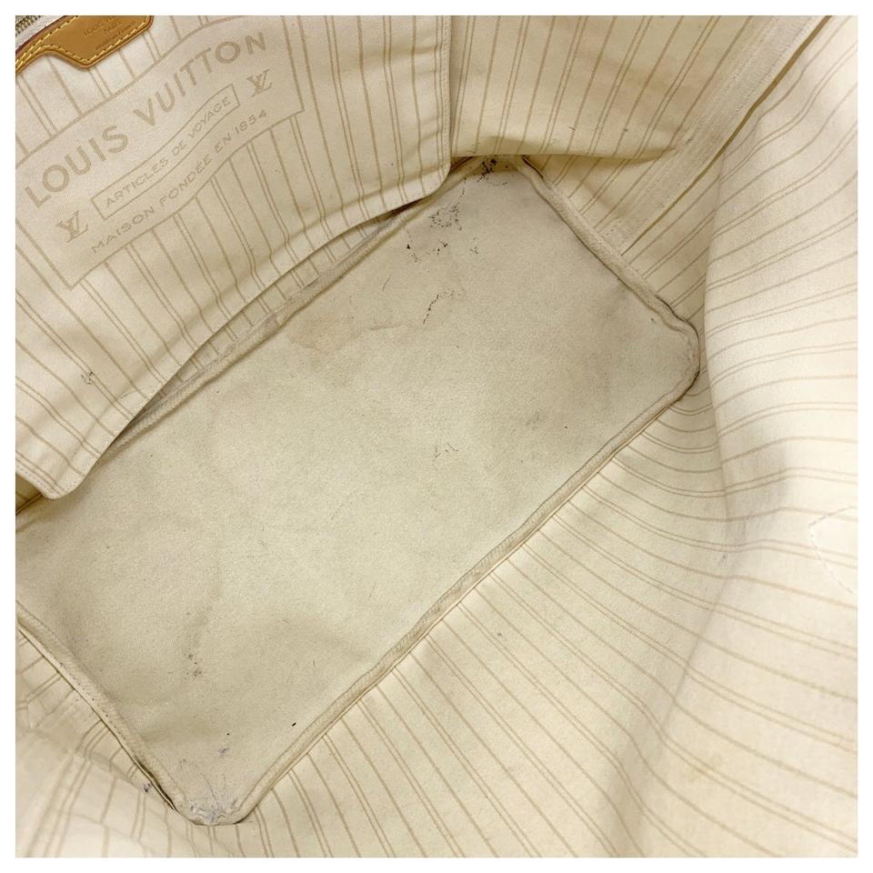 Louis Vuitton Neverfull Gm White Damier Azur Canvas Tote