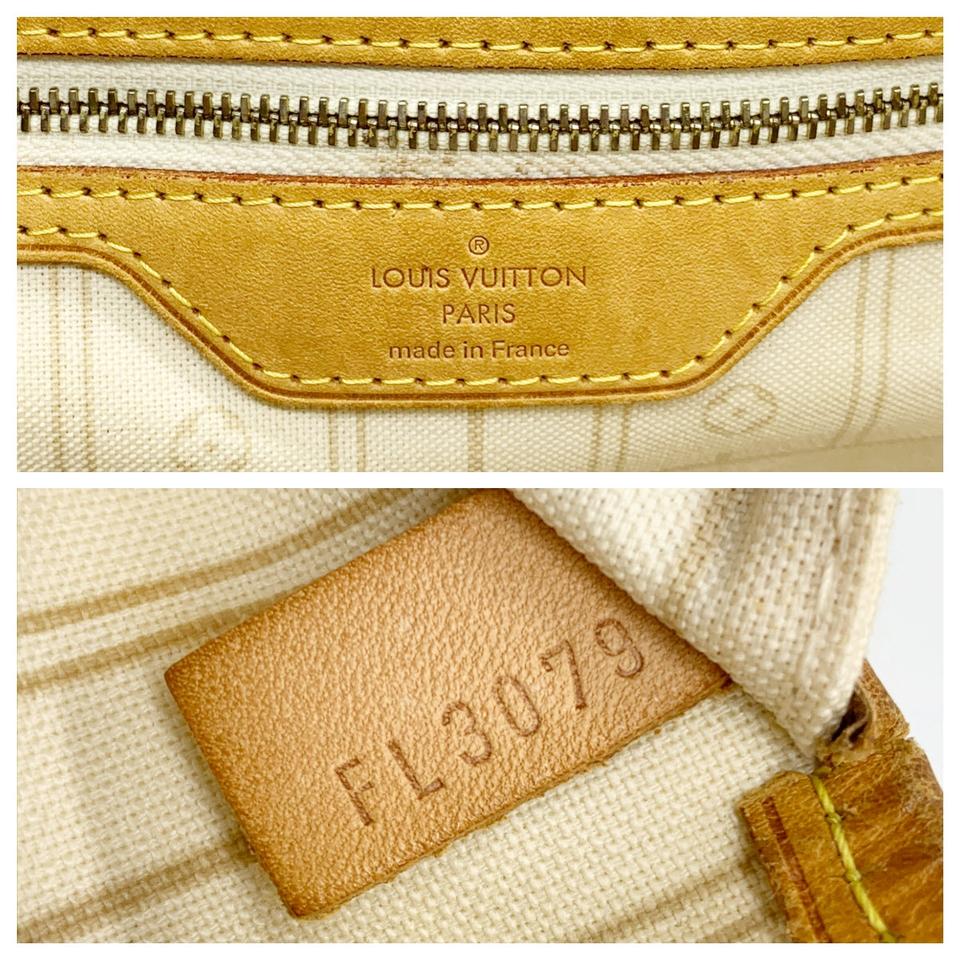 Louis Vuitton Neverfull Gm White Damier Azur Canvas Tote