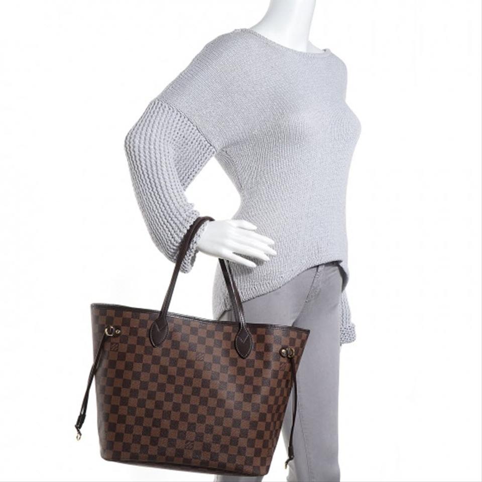 Louis Vuitton Neverfull Mm 871041 Brown Damier Ebene Canvas Tote