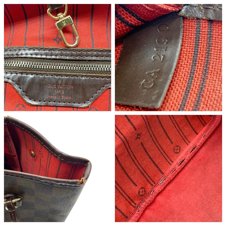 Louis Vuitton Neverfull Mm Brown Damier Ebene Canvas Tote