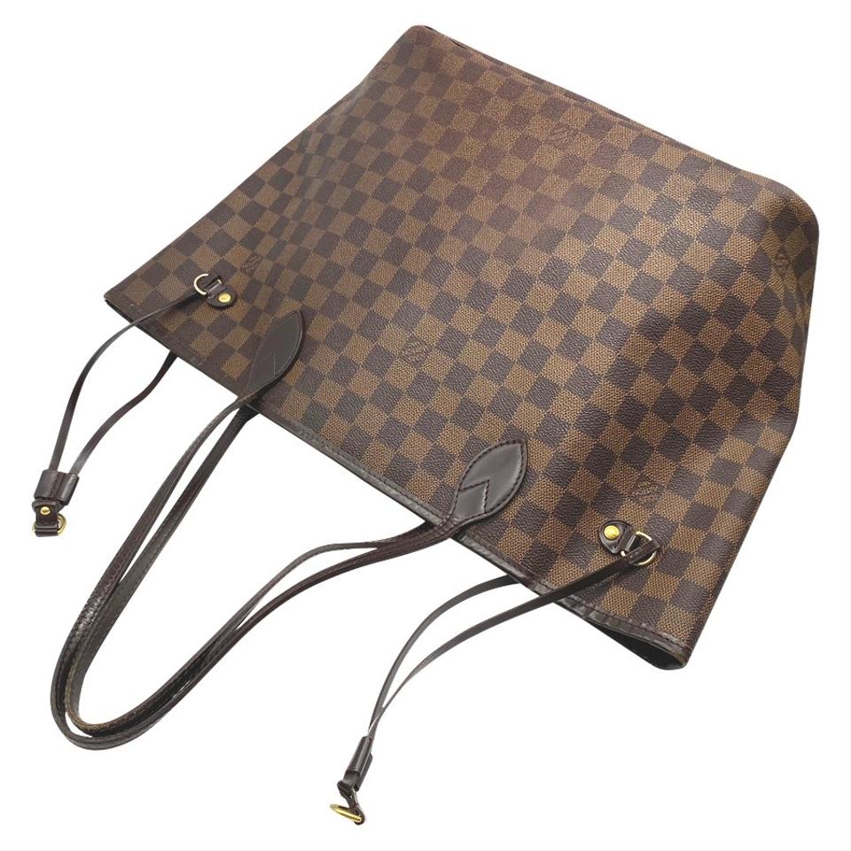 Louis Vuitton Neverfull Mm Brown Damier Ebene Canvas Tote