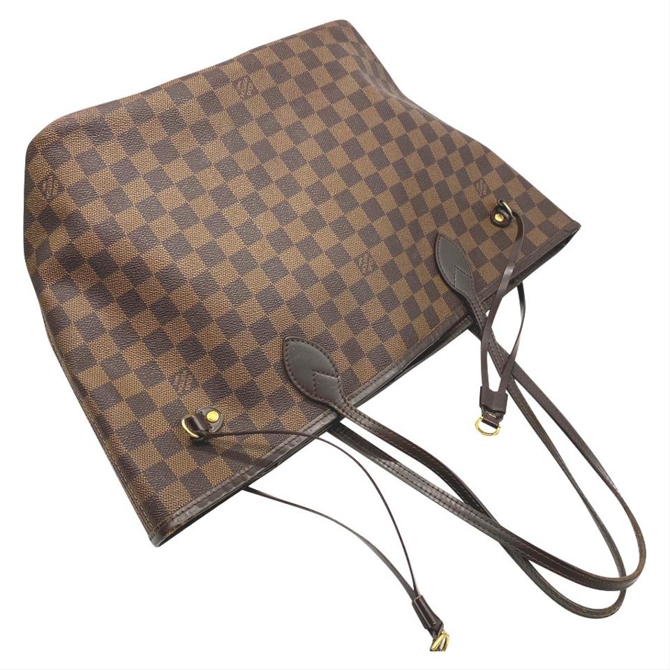 Louis Vuitton Neverfull Mm Brown Damier Ebene Canvas Tote