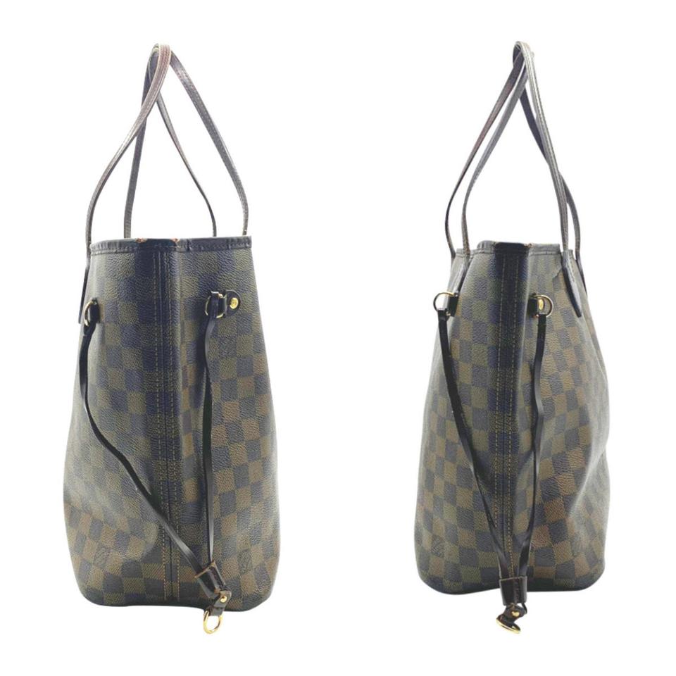 Louis Vuitton Neverfull Mm Brown Damier Ebene Canvas Tote