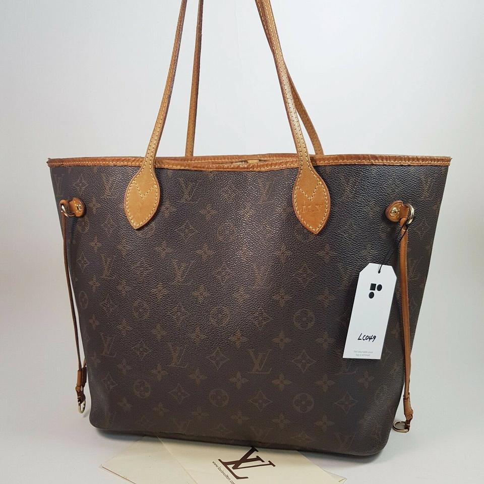 Louis Vuitton Neverfull Mm Brown Monogram Canvas Tote