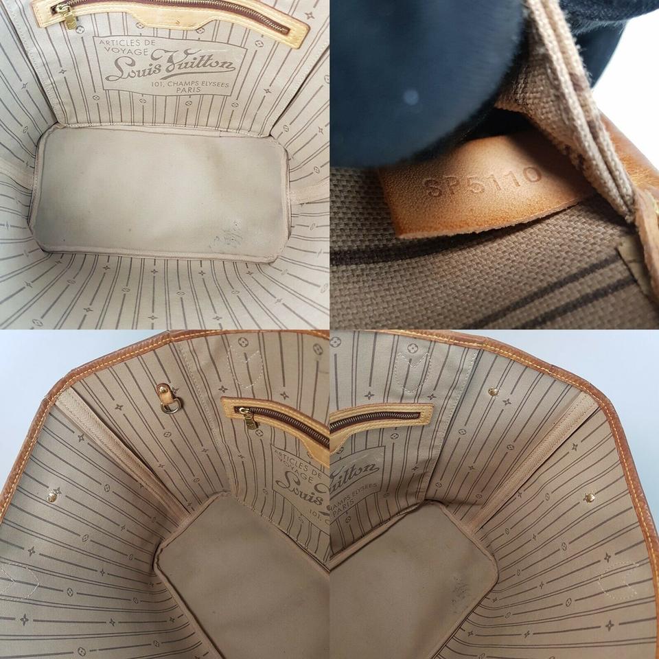 Louis Vuitton Neverfull Mm Brown Monogram Canvas Tote