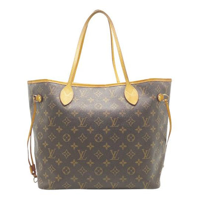 Louis Vuitton Neverfull Mm Cerise with Pouch Brown Monogram Canvas Tote