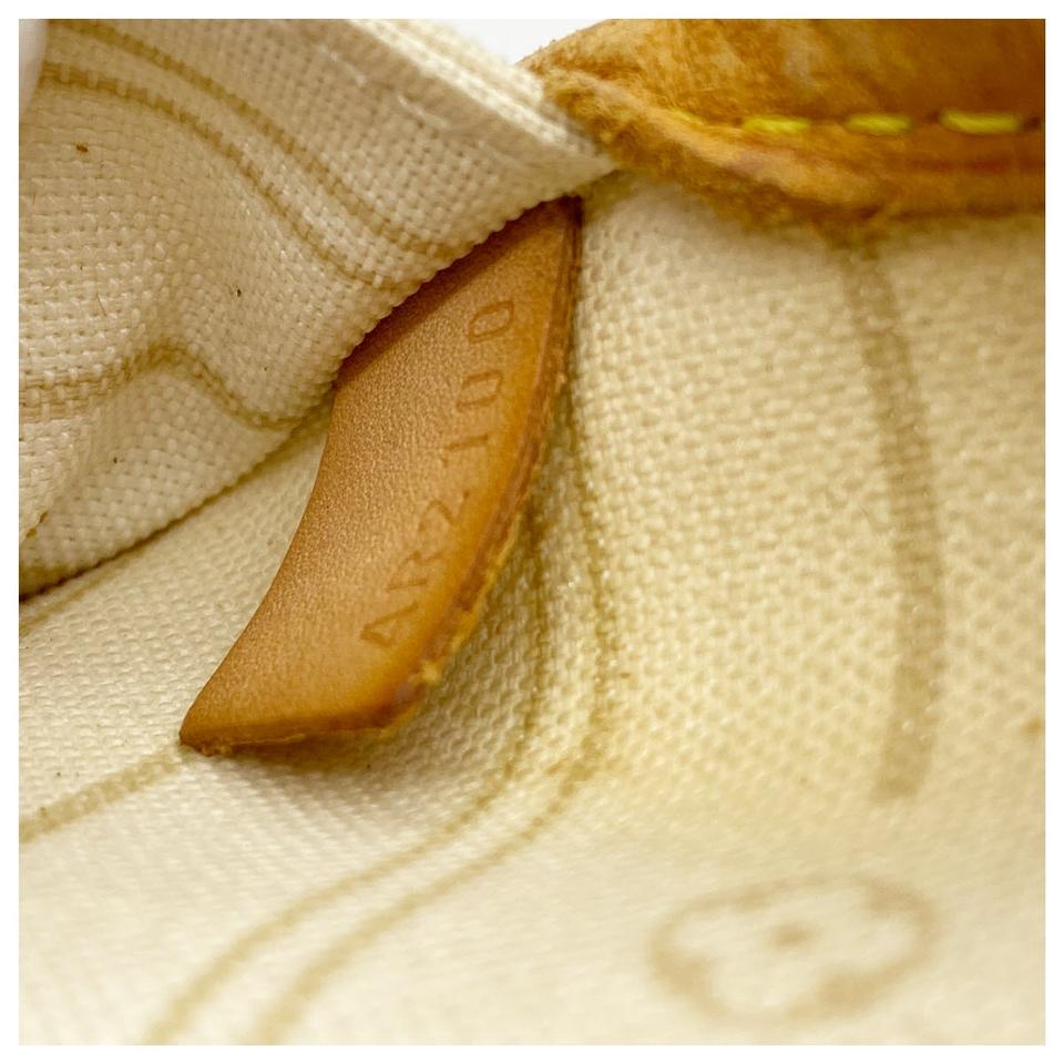 Louis Vuitton Neverfull Mm White Damier Azur Canvas Tote