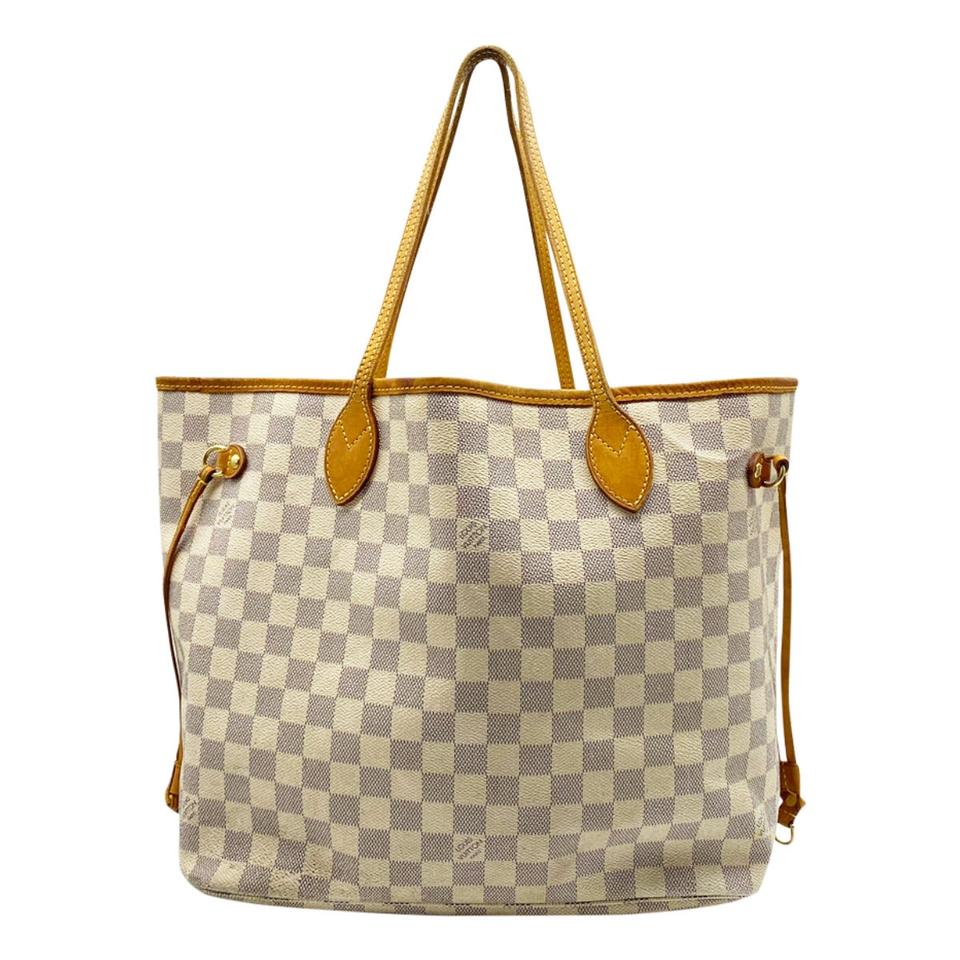 louis vuittons neverfull mm white