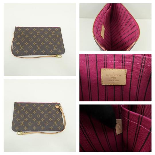 Louis Vuitton Neverfull Neo Mm Pivoine with Pouch Brown Monogram Canvas Shoulder Bag