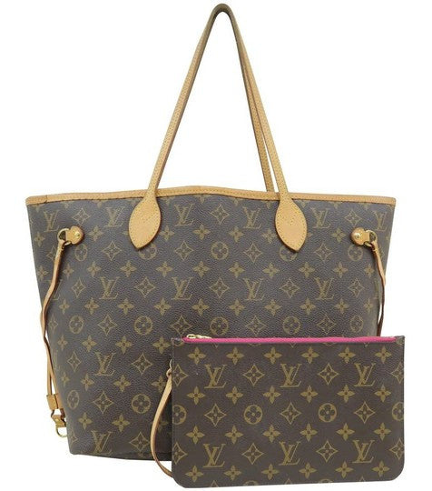 Louis Vuitton Neverfull Neo Mm Pivoine with Pouch Brown Monogram Canvas Shoulder Bag