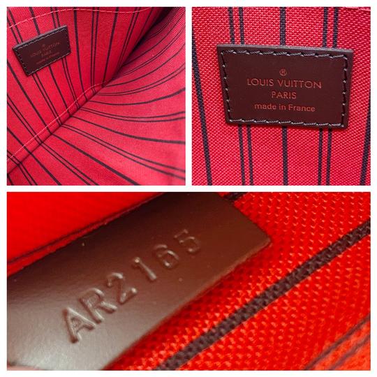 Louis Vuitton Neverfull Gm with Pouch Brown Damier Ebene Canvas Tote