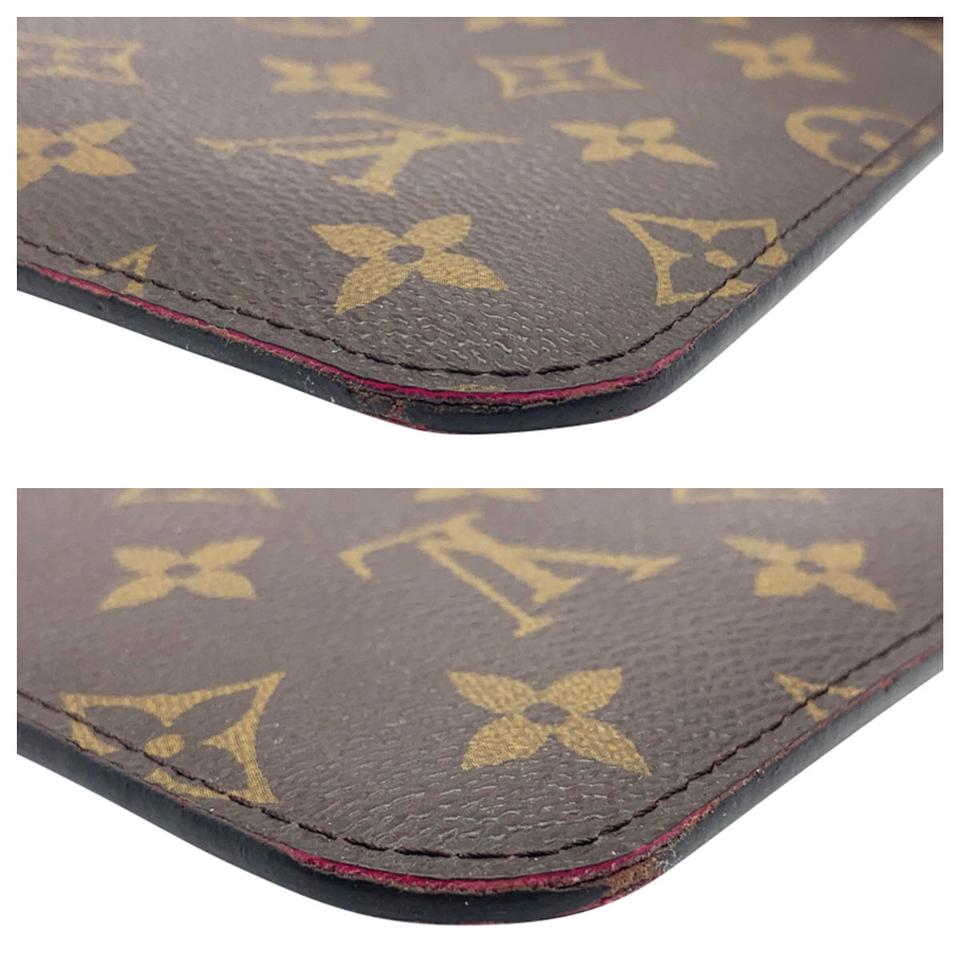Louis Vuitton Neverfull Pochette Mm Gm Pivoine Brown Monogram Canvas Clutch