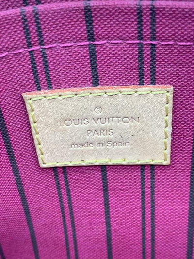 Louis Vuitton Neverfull Pochette Mm Gm Pivoine Brown Monogram Canvas Clutch