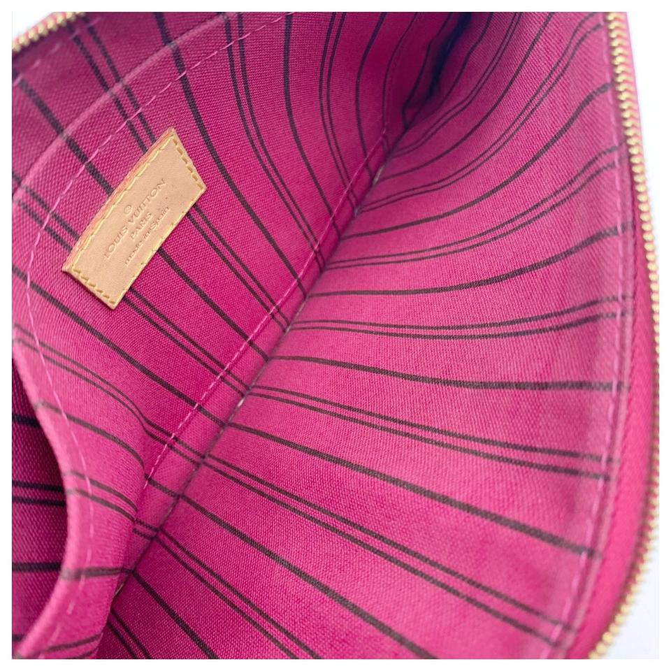 Louis Vuitton Neverfull Pochette Mm Gm Pivoine Brown Monogram Canvas Clutch