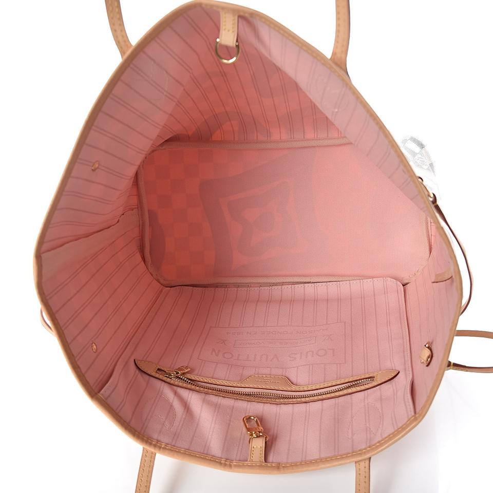 Louis Vuitton Neverfull Tahitienne Mm White Damier Azur Canvas Tote