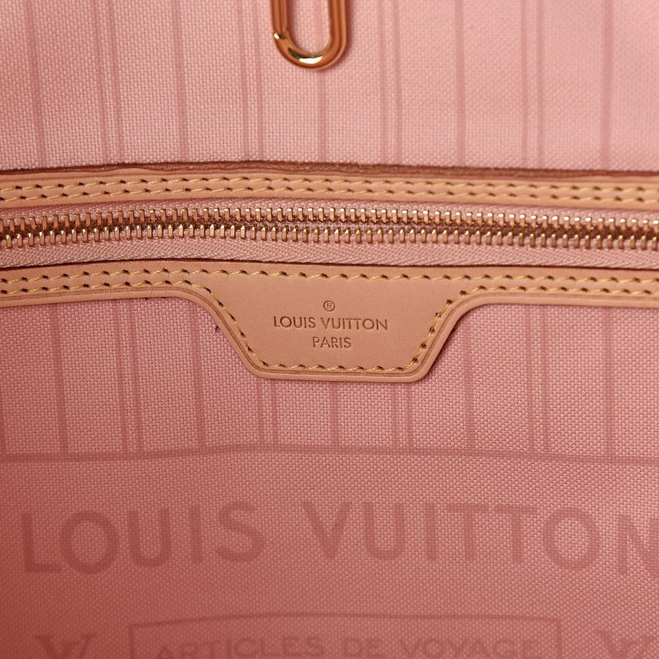 Louis Vuitton Neverfull Tahitienne Mm White Damier Azur Canvas Tote