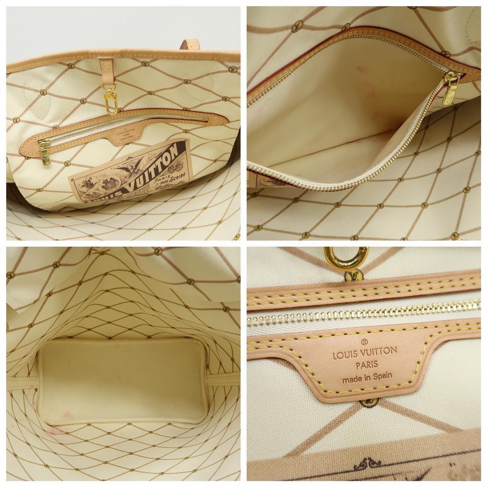 Louis Vuitton Neverfull W Mm Trunk White Damier Azur Canvas Shoulder Bag